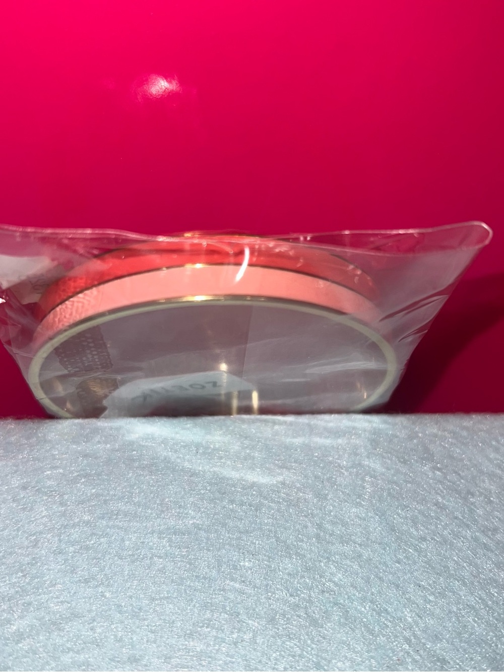 Zoetic Pink Ombre Enamel Bangle Bracelet Gold Tone